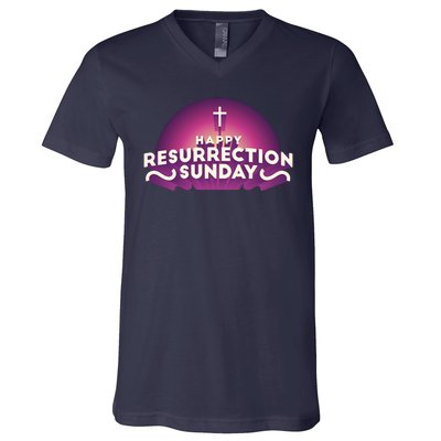 Happy Resurrection Sunday Cross V-Neck T-Shirt