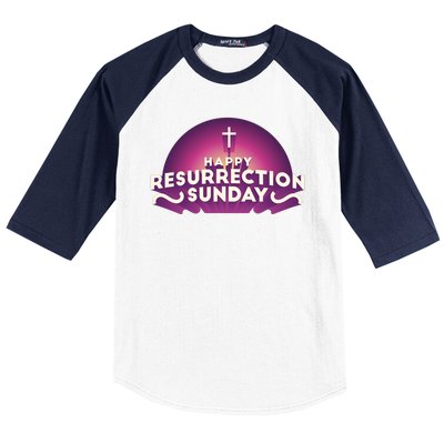 Happy Resurrection Sunday Cross Baseball Sleeve Shirt