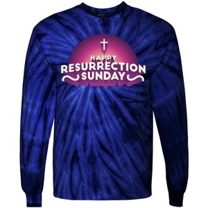 Happy Resurrection Sunday Cross Tie-Dye Long Sleeve Shirt