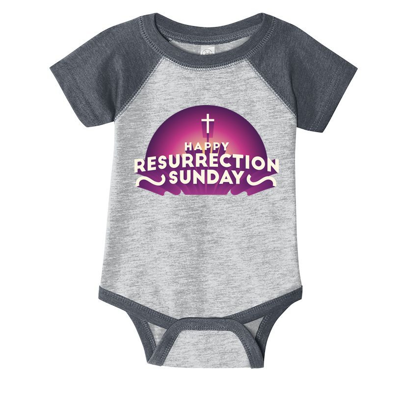 Happy Resurrection Sunday Cross Infant Baby Jersey Bodysuit