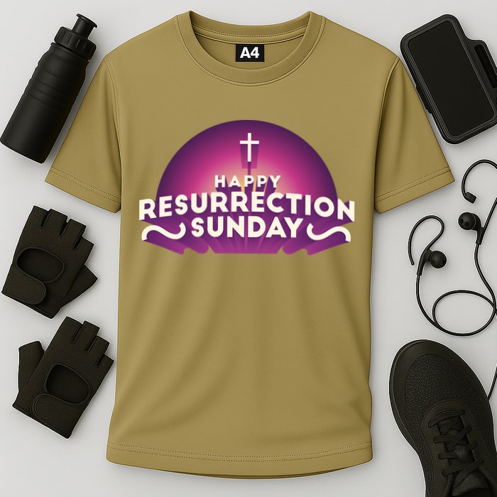 Happy Resurrection Sunday Cross Performance Shirt