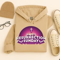 Happy Resurrection Sunday Cross Hoodie