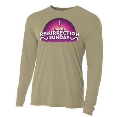 Happy Resurrection Sunday Cross Cooling Performance Long Sleeve Crew