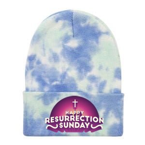 Happy Resurrection Sunday Cross Tie Dye 12in Knit Beanie