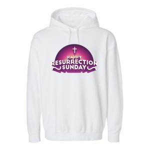 Happy Resurrection Sunday Cross Garment-Dyed Fleece Hoodie