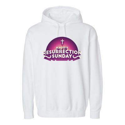 Happy Resurrection Sunday Cross Garment-Dyed Fleece Hoodie