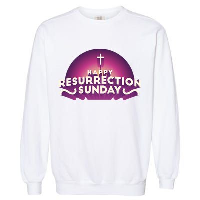 Happy Resurrection Sunday Cross Garment-Dyed Sweatshirt