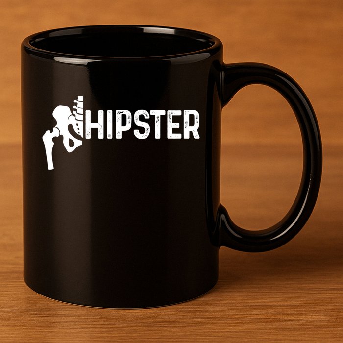 Hip Replacet Surgery Recovery Funny Hippie Hipster Cool Gift 11oz C Handle Ceramic Mug