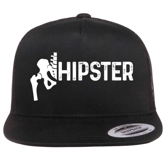 Hip Replacet Surgery Recovery Funny Hippie Hipster Cool Gift Flat Bill Trucker Hat