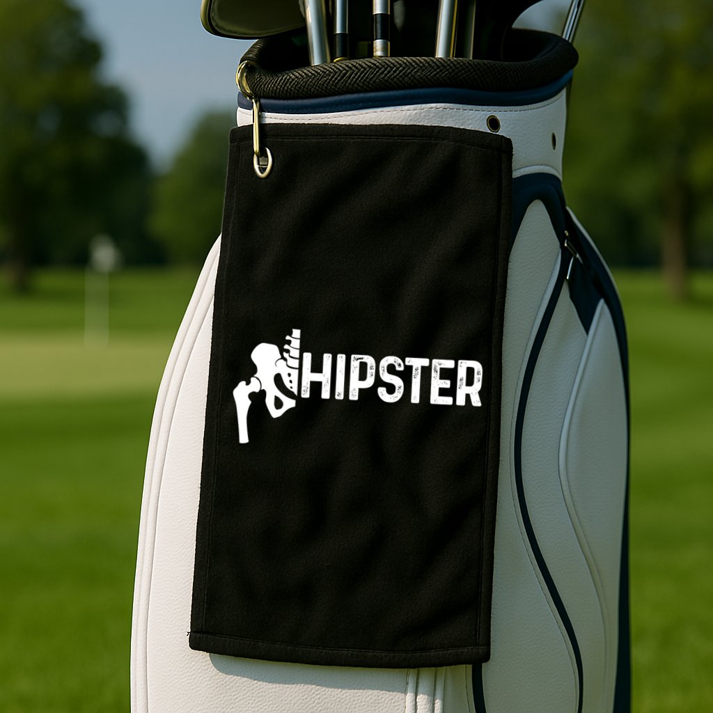 Hip Replacet Surgery Recovery Funny Hippie Hipster Cool Gift Golf Towel