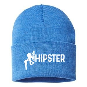 Hip Replacet Surgery Recovery Funny Hippie Hipster Cool Gift Sustainable Knit Beanie