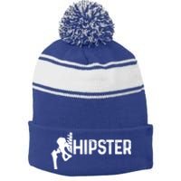 Hip Replacet Surgery Recovery Funny Hippie Hipster Cool Gift Stripe Pom Pom Beanie