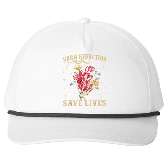 Harm Reduction Save Lives Skeleton Snapback Five-Panel Rope Hat