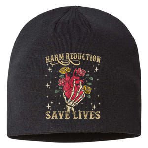 Harm Reduction Save Lives Skeleton Sustainable Beanie