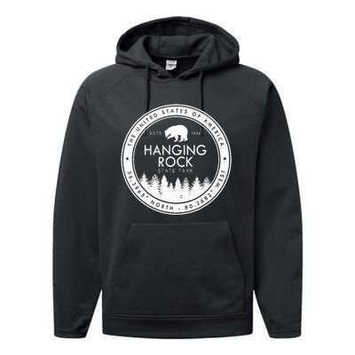 Hanging Rock State Park North Carolina Performance Fleece Hoodie