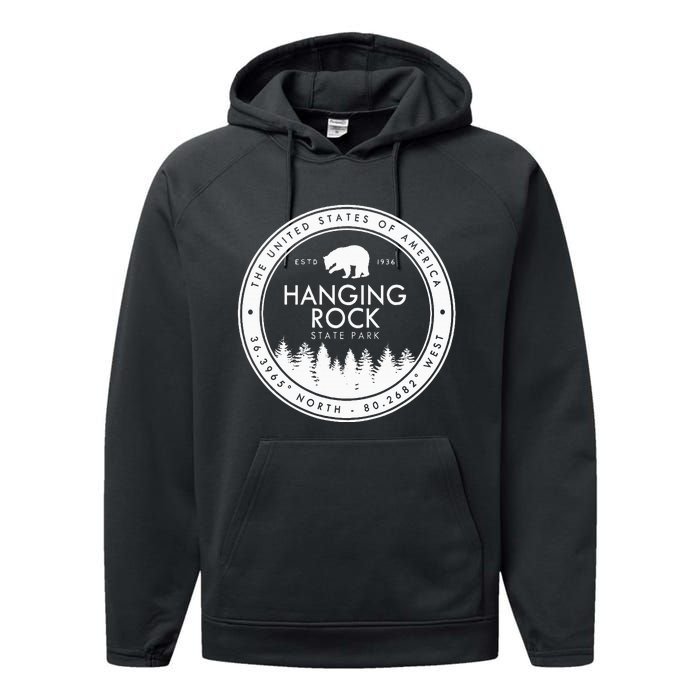 Hanging Rock State Park North Carolina Performance Fleece Hoodie