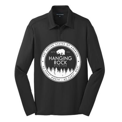 Hanging Rock State Park North Carolina Silk Touch Performance Long Sleeve Polo