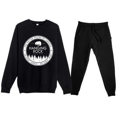 Hanging Rock State Park North Carolina Premium Crewneck Sweatsuit Set