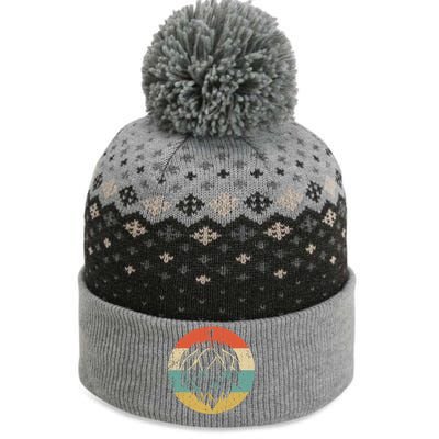 Hops Retro Style Craft Beer Gift The Baniff Cuffed Pom Beanie