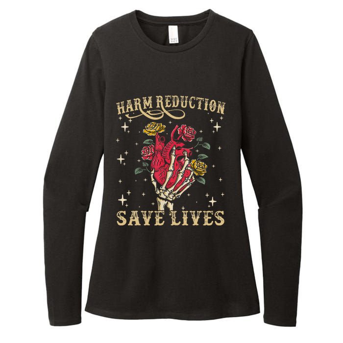 Harm Reduction Save Lives Skeleton Womens CVC Long Sleeve Shirt