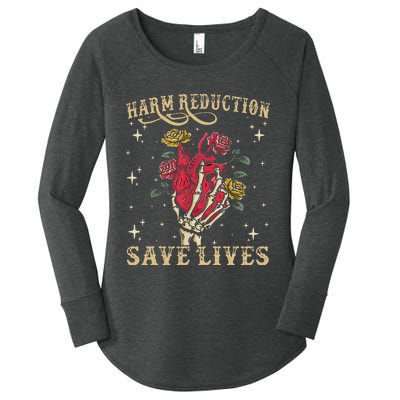 Harm Reduction Save Lives Skeleton Women's Perfect Tri Tunic Long Sleeve Shirt