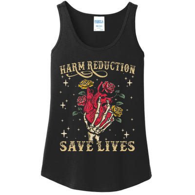 Harm Reduction Save Lives Skeleton Ladies Essential Tank