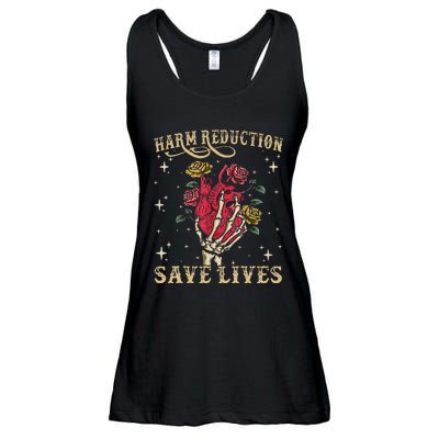 Harm Reduction Save Lives Skeleton Ladies Essential Flowy Tank