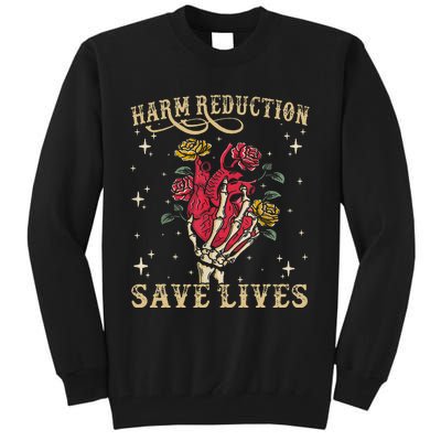 Harm Reduction Save Lives Skeleton Tall Sweatshirt