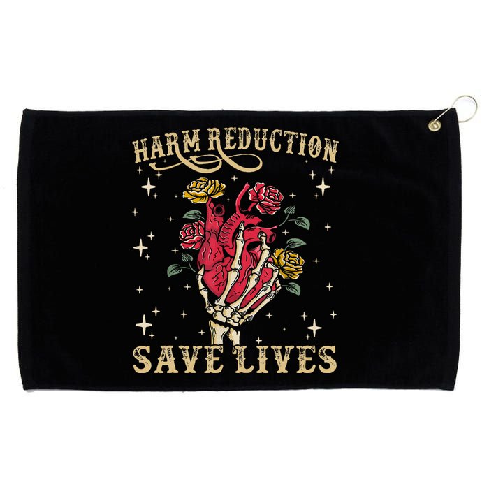 Harm Reduction Save Lives Skeleton Grommeted Golf Towel