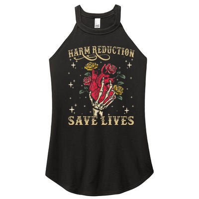 Harm Reduction Save Lives Skeleton Women's Perfect Tri Rocker Tank