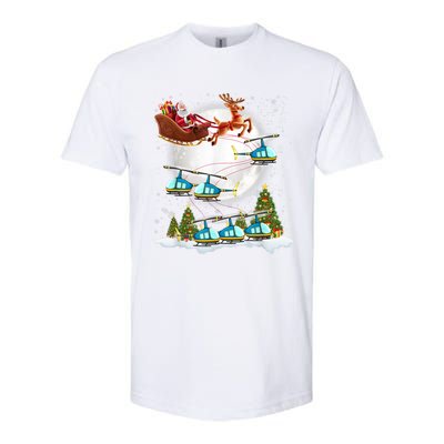 Helicopter Reindeer Santa's Sleigh Pilot Christmas Gift Softstyle CVC T-Shirt