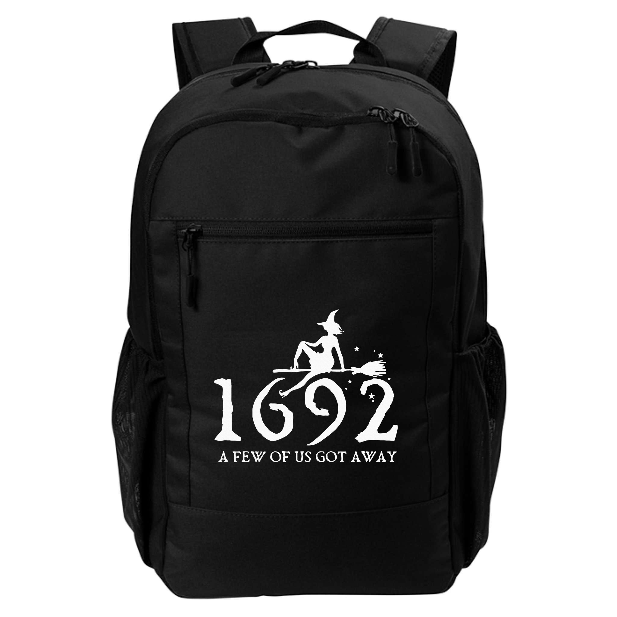 Halloween Retro Salem Witch 1692 A Few Of Us Got Away Backpack