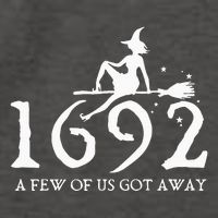 Halloween Retro Salem Witch 1692 A Few Of Us Got Away Vector Backpack