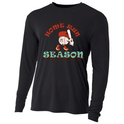 Home Run Season Perfect Gift For Siblings And Sports Fans Cooling Performance Long Sleeve Crew