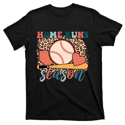 Home Runs Season Baseball Lover Baseball Player Leopard Game Day T-Shirt