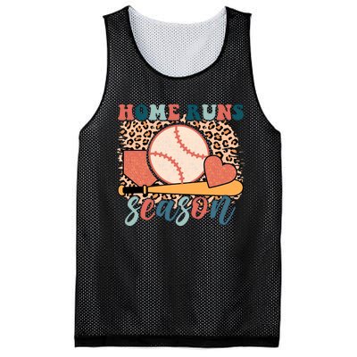 Home Runs Season Baseball Lover Baseball Player Leopard Game Day Mesh Reversible Basketball Jersey Tank