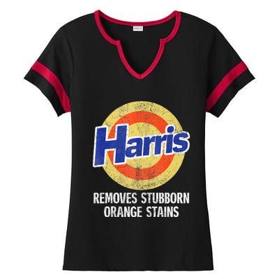 Harris Removes Stubborn Orange Stains Kamala Harris 2024 Ladies Halftime Notch Neck Tee