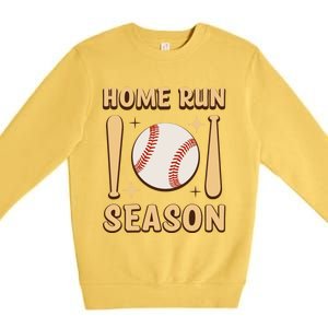 Home Run Season Perfect Gift For Baseball Enthusiasts Premium Crewneck Sweatshirt