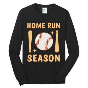 Home Run Season Perfect Gift For Baseball Enthusiasts Tall Long Sleeve T-Shirt