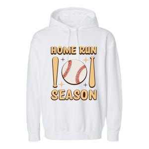 Home Run Season Perfect Gift For Baseball Enthusiasts Garment-Dyed Fleece Hoodie