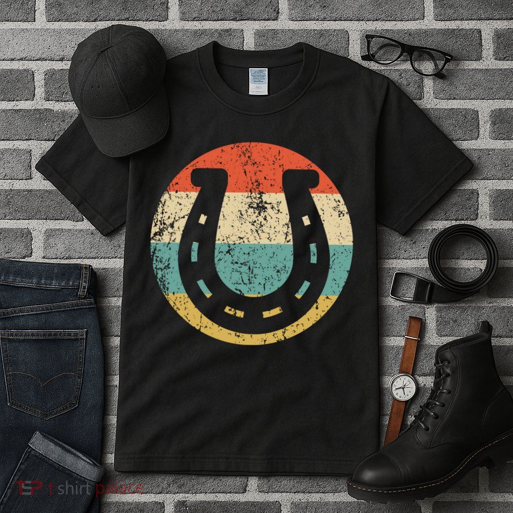 Horseshoe Retro Style Lucky Pullover Tall T-Shirt