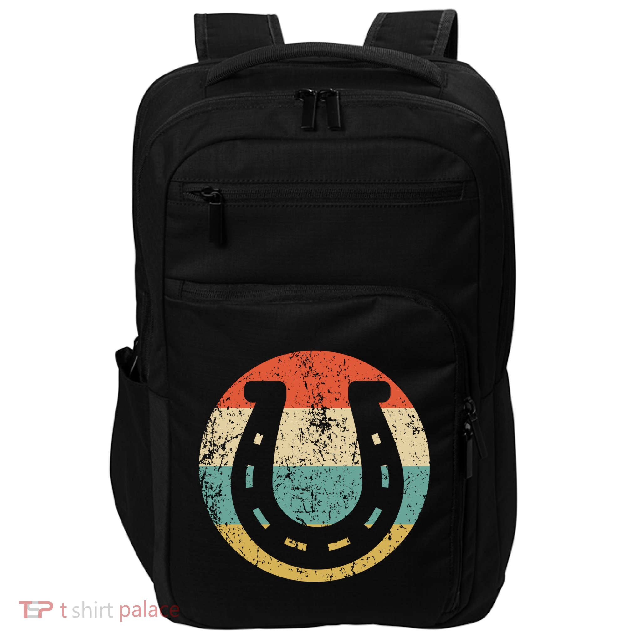 Horseshoe Retro Style Lucky Pullover Impact Tech Backpack