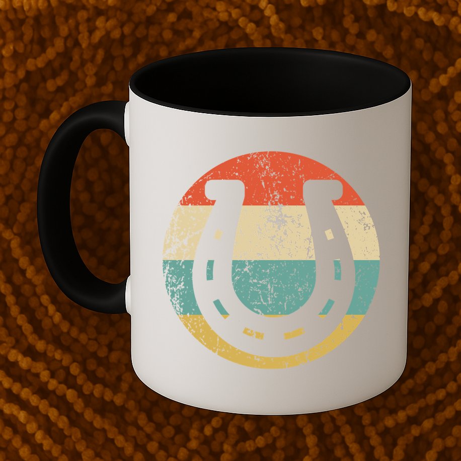 Horseshoe Retro Style Lucky Pullover Mug