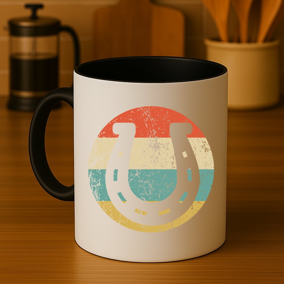 Horseshoe Retro Style Lucky Pullover Mug