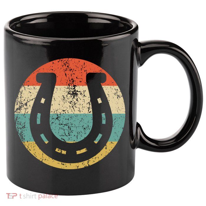 Horseshoe Retro Style Lucky Pullover 11oz C Handle Ceramic Mug