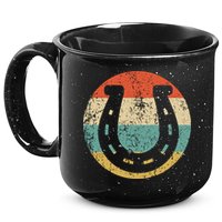 Horseshoe Retro Style Lucky Pullover 15oz Campfire Ceramic Mug