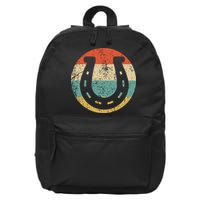 Horseshoe Retro Style Lucky Pullover 16 in Basic Backpack
