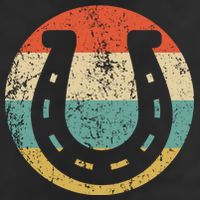 Horseshoe Retro Style Lucky Pullover Large Microfiber Waffle Golf Towel