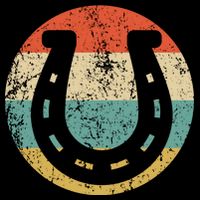 Horseshoe Retro Style Lucky Pullover Premium T-Shirt