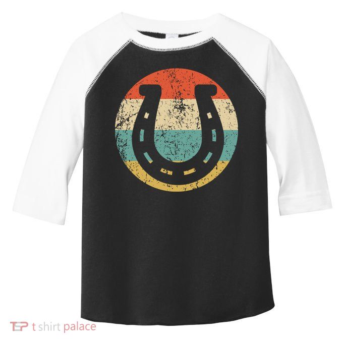 Horseshoe Retro Style Lucky Pullover Toddler Fine Jersey T-Shirt